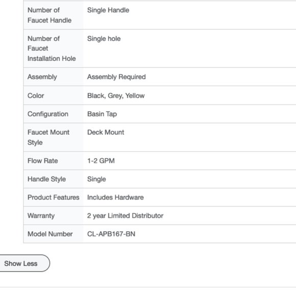 Bathroom sink faucet- single handle, brushed gold-new in box-Clihome - Picture 13 of 15